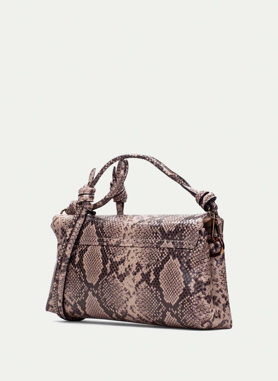 sac à main  python-taupe