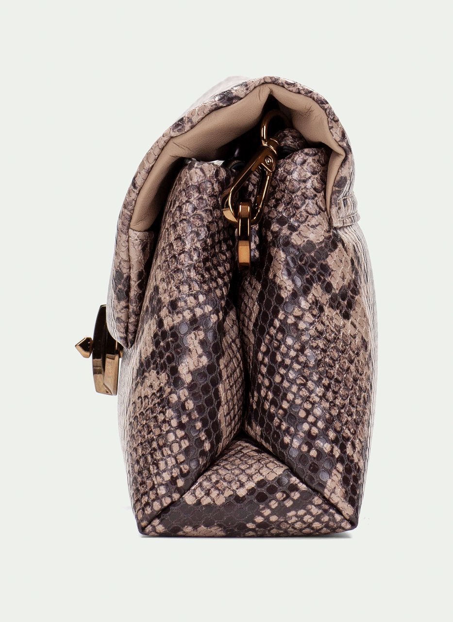 sac à main  python-taupe