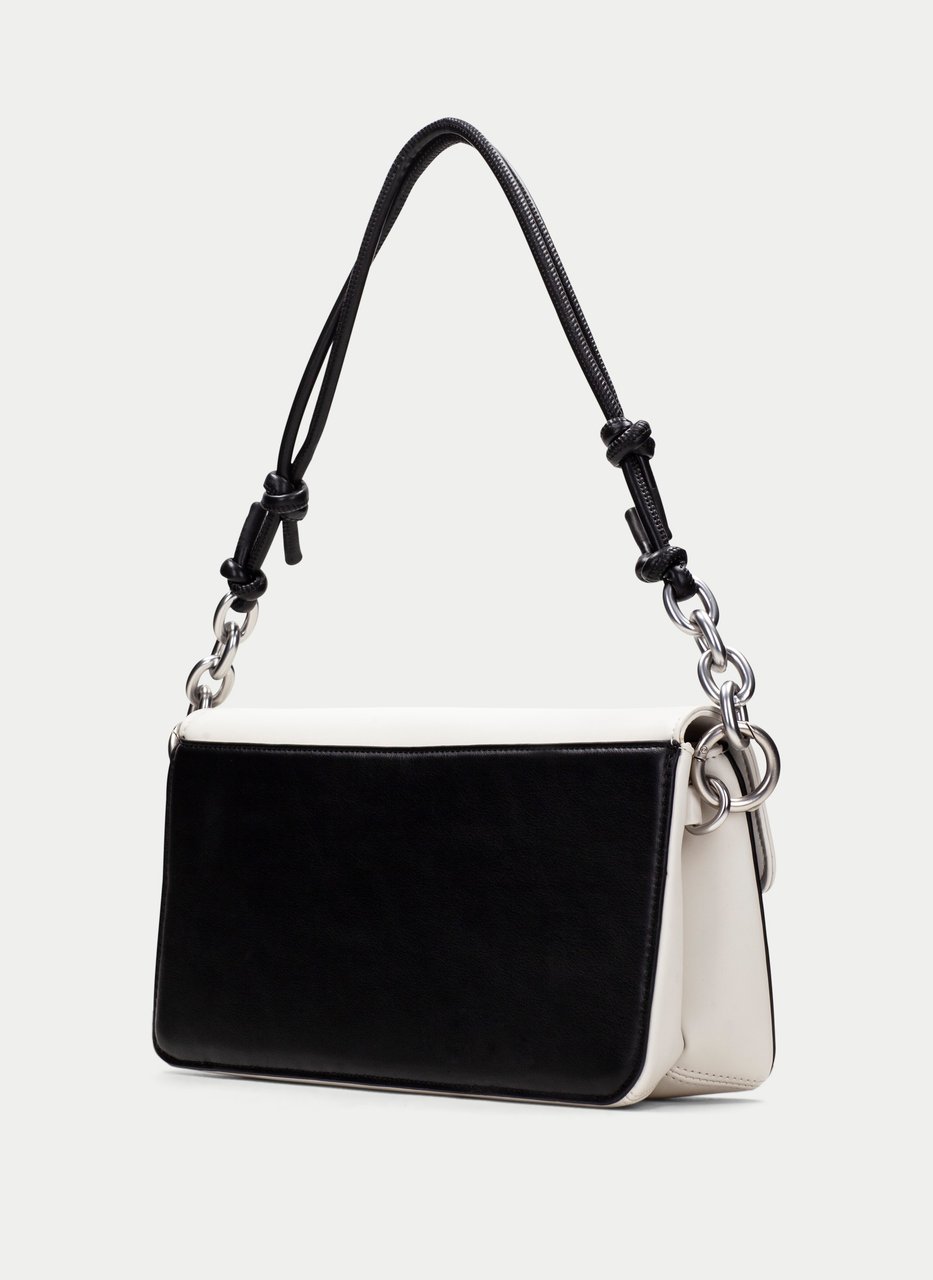 schultertasche  weiß-schwarz