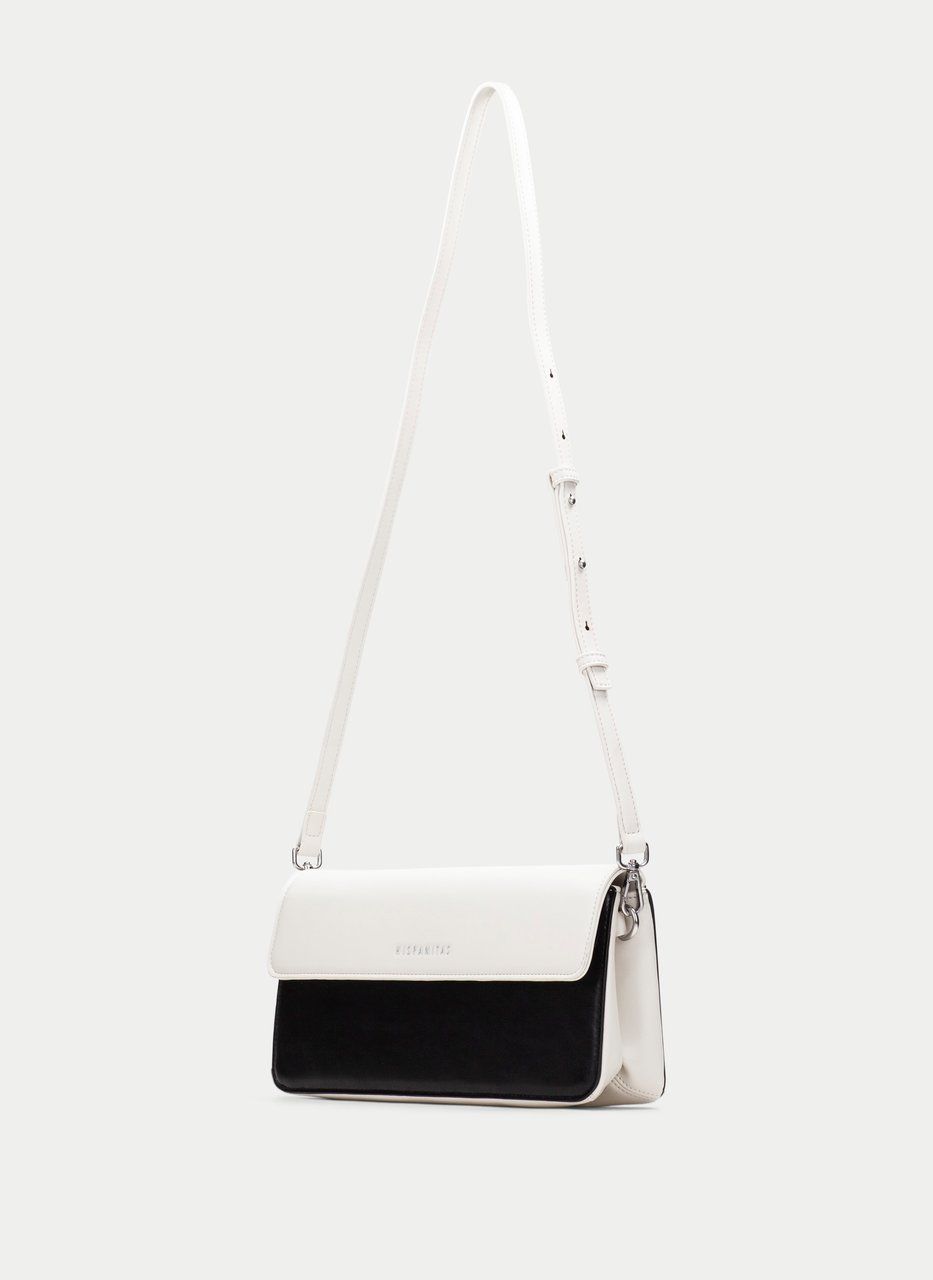 schultertasche  weiß-schwarz