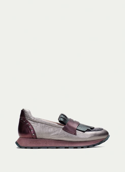 outlet mocassino-sport loira multi-metal - hispanitas