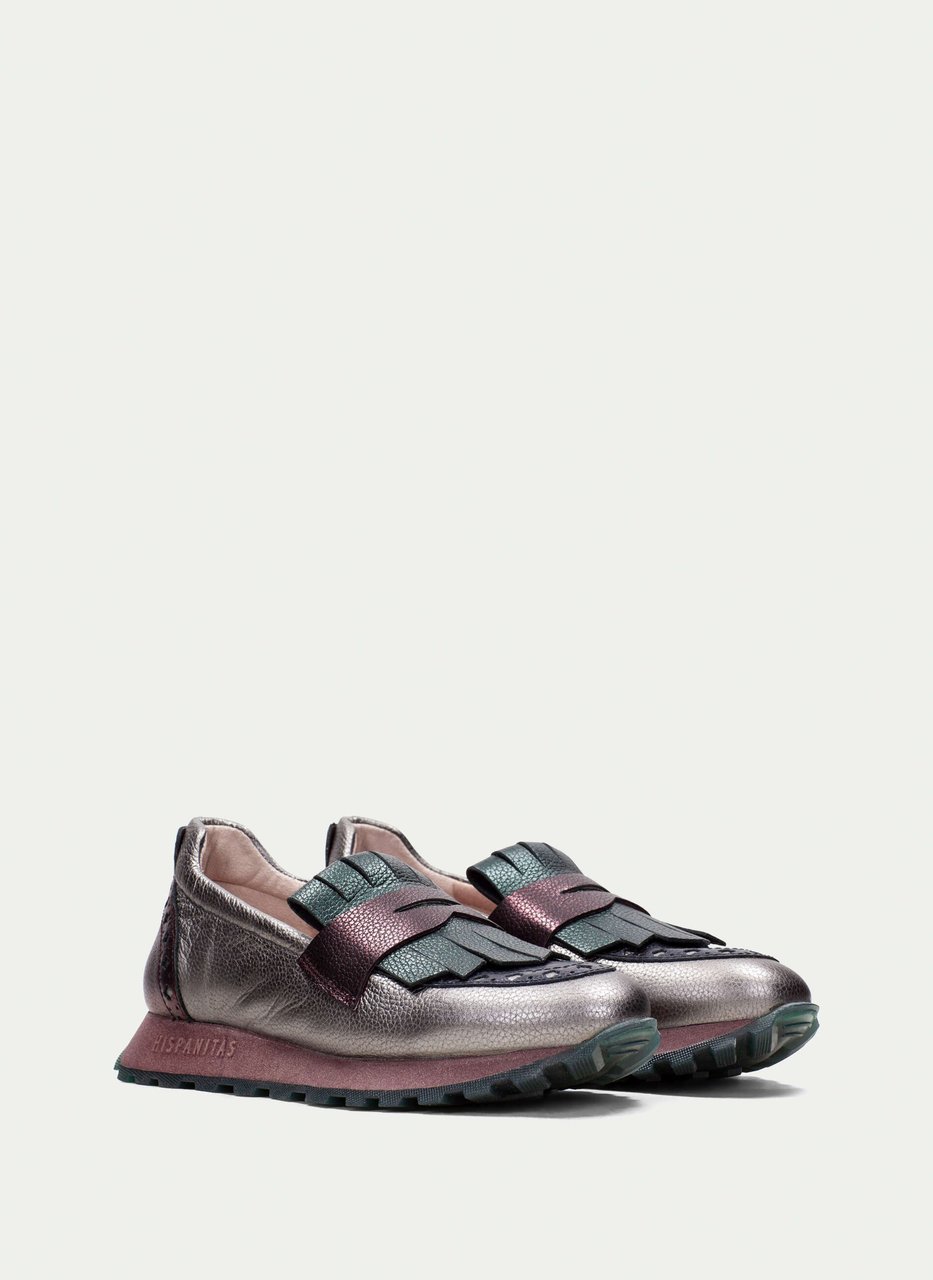 moccasins desportivos loira multi-metal