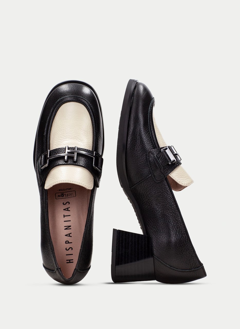 mocassino milan nero-milk