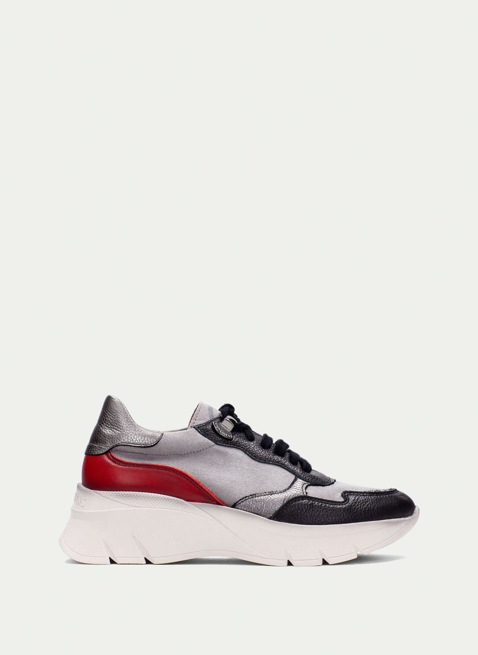 sneakers helsinki preto-cinzento-vermelho