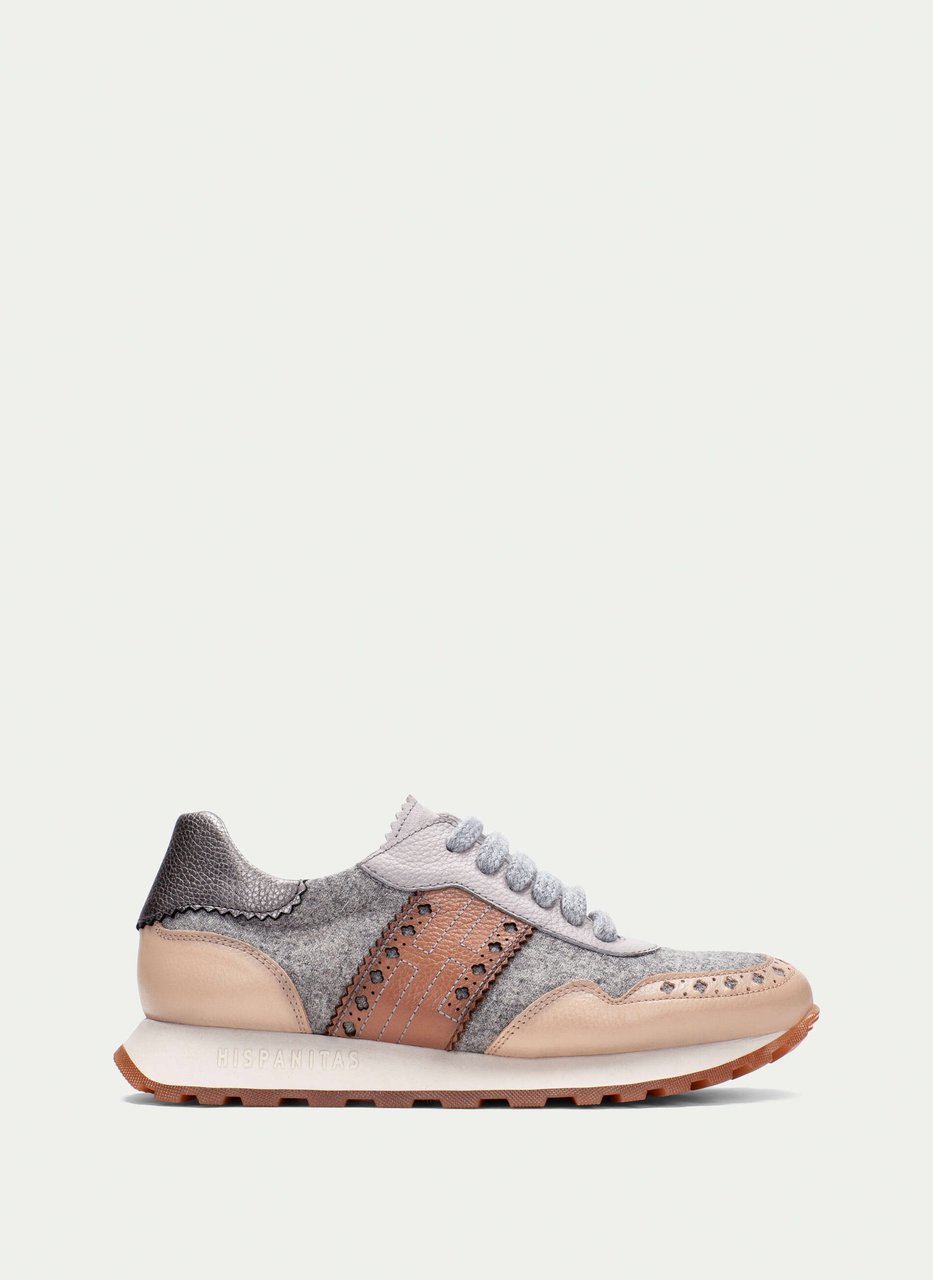 sneakers loira cinza-areia