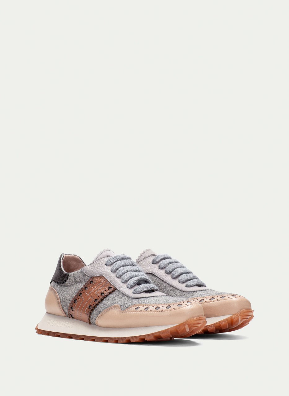 sneakers loira cinza-areia