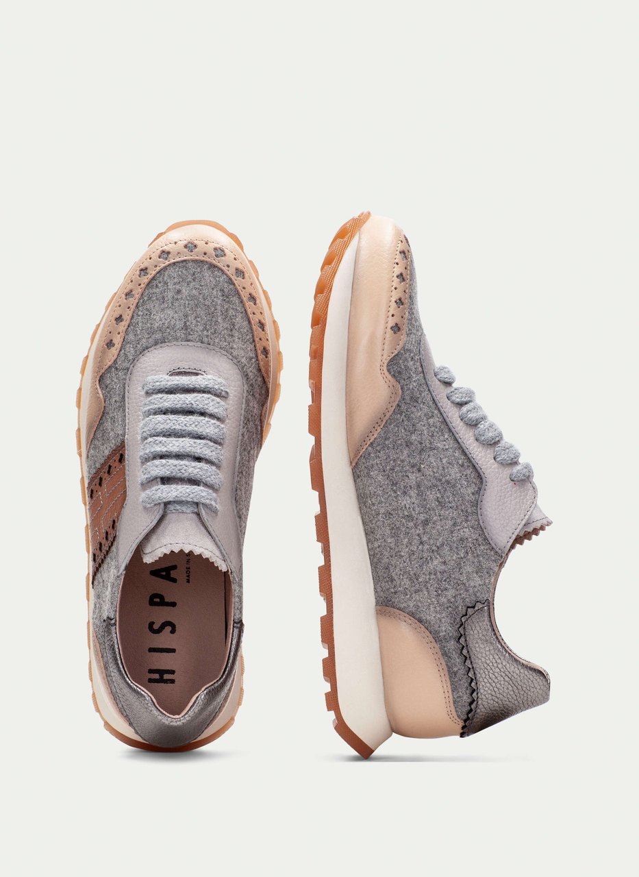 sneakers loira cinza-areia