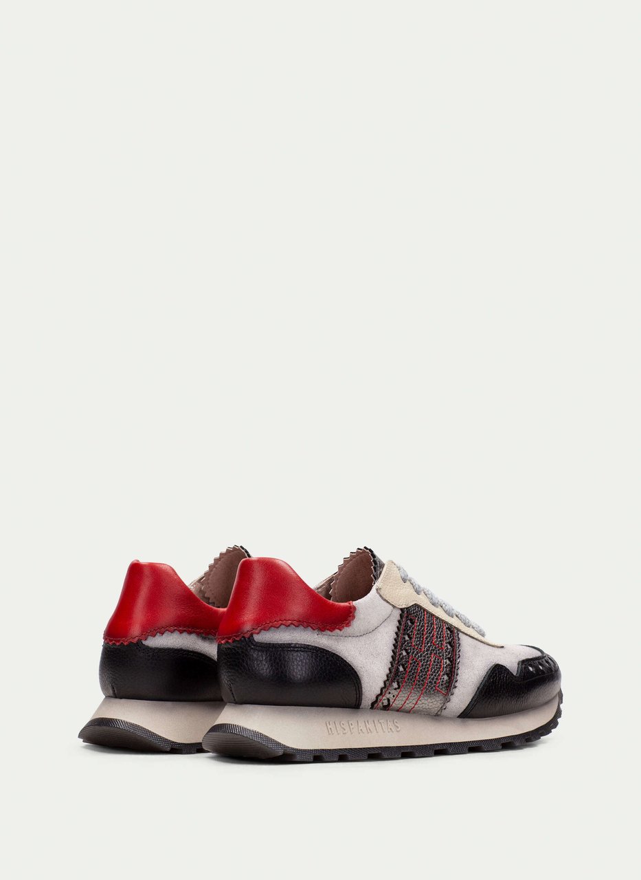 sneaker loira noir-gris-rouge