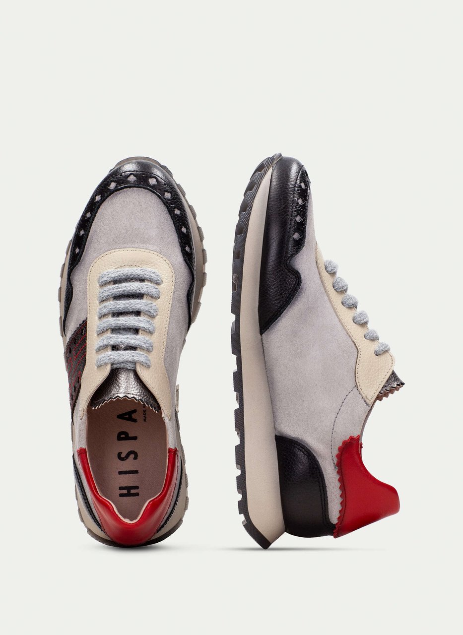 sneaker loira noir-gris-rouge