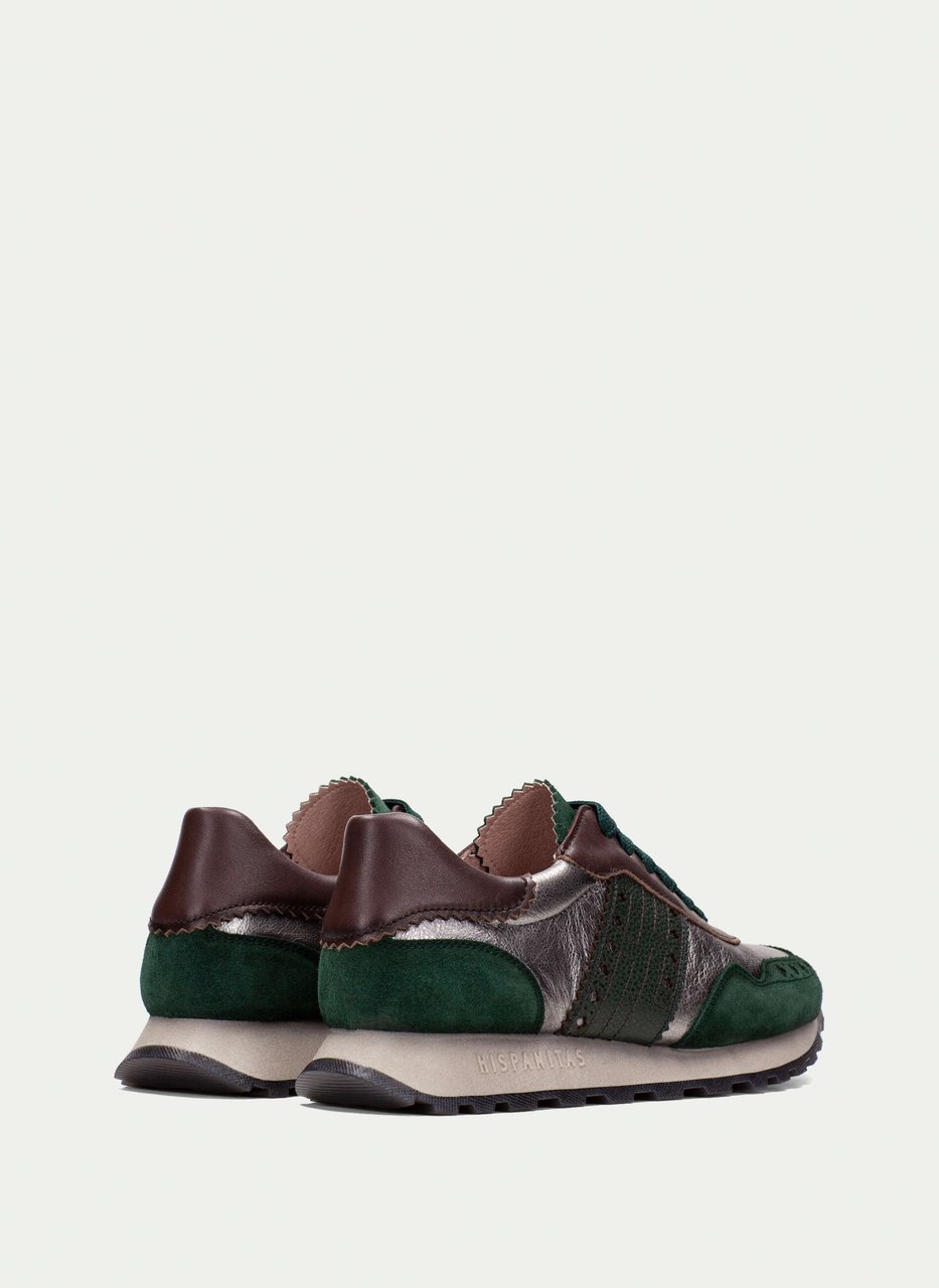 sneaker loira vert-acier-marron