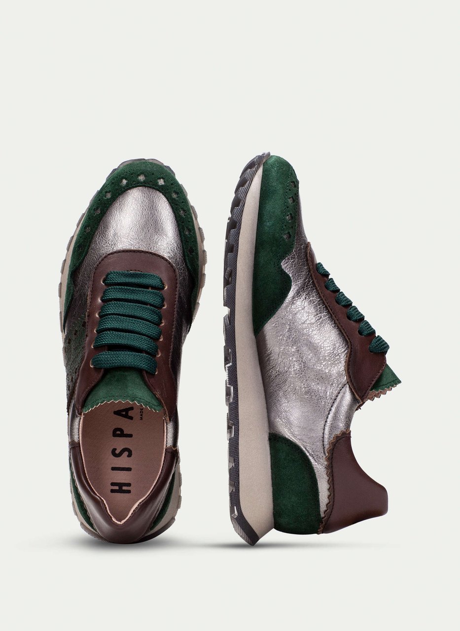 sneaker loira vert-acier-marron