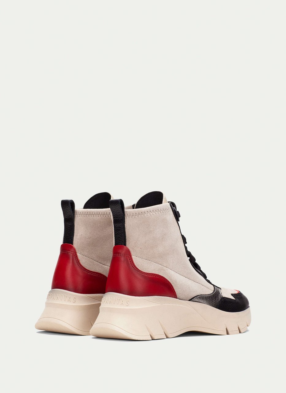 sport-ankle-boot helsinki black-milk-red