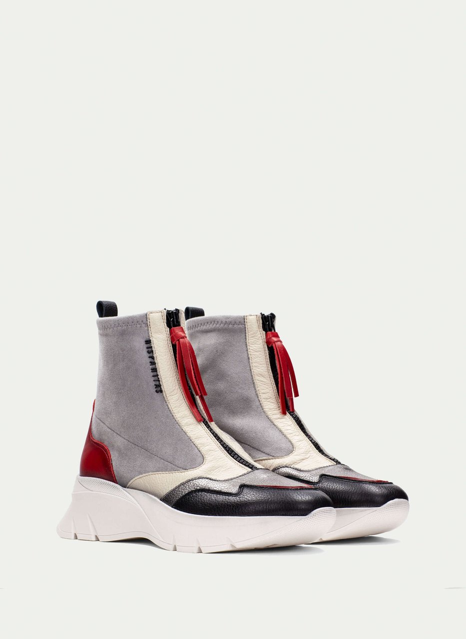 botins desportivos helsinki preto-cinzento-vermelho