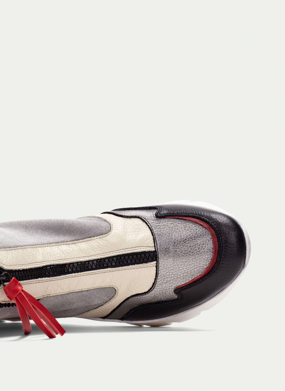 botins desportivos helsinki preto-cinzento-vermelho