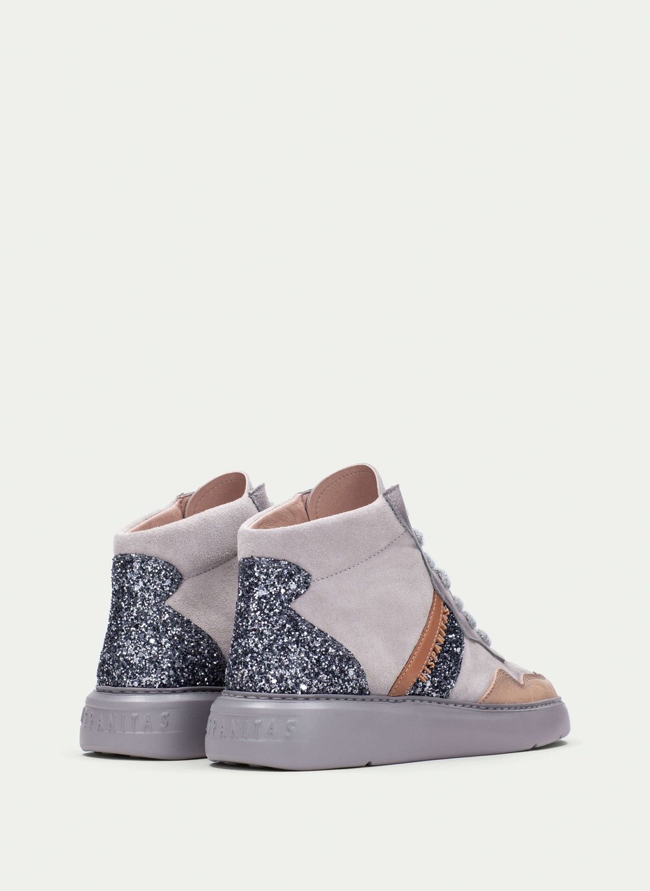 stivaletto sport oceania grigio-sabbia-glitter