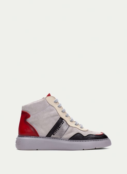 outlet botin sport oceania negro-gris-rojo - hispanitas
