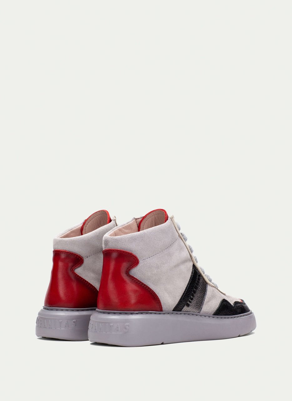 stivaletto sport oceania nero-grigio-rosso