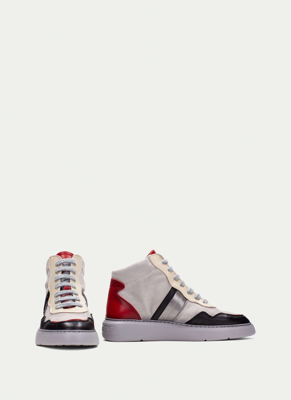 stivaletto sport oceania nero-grigio-rosso