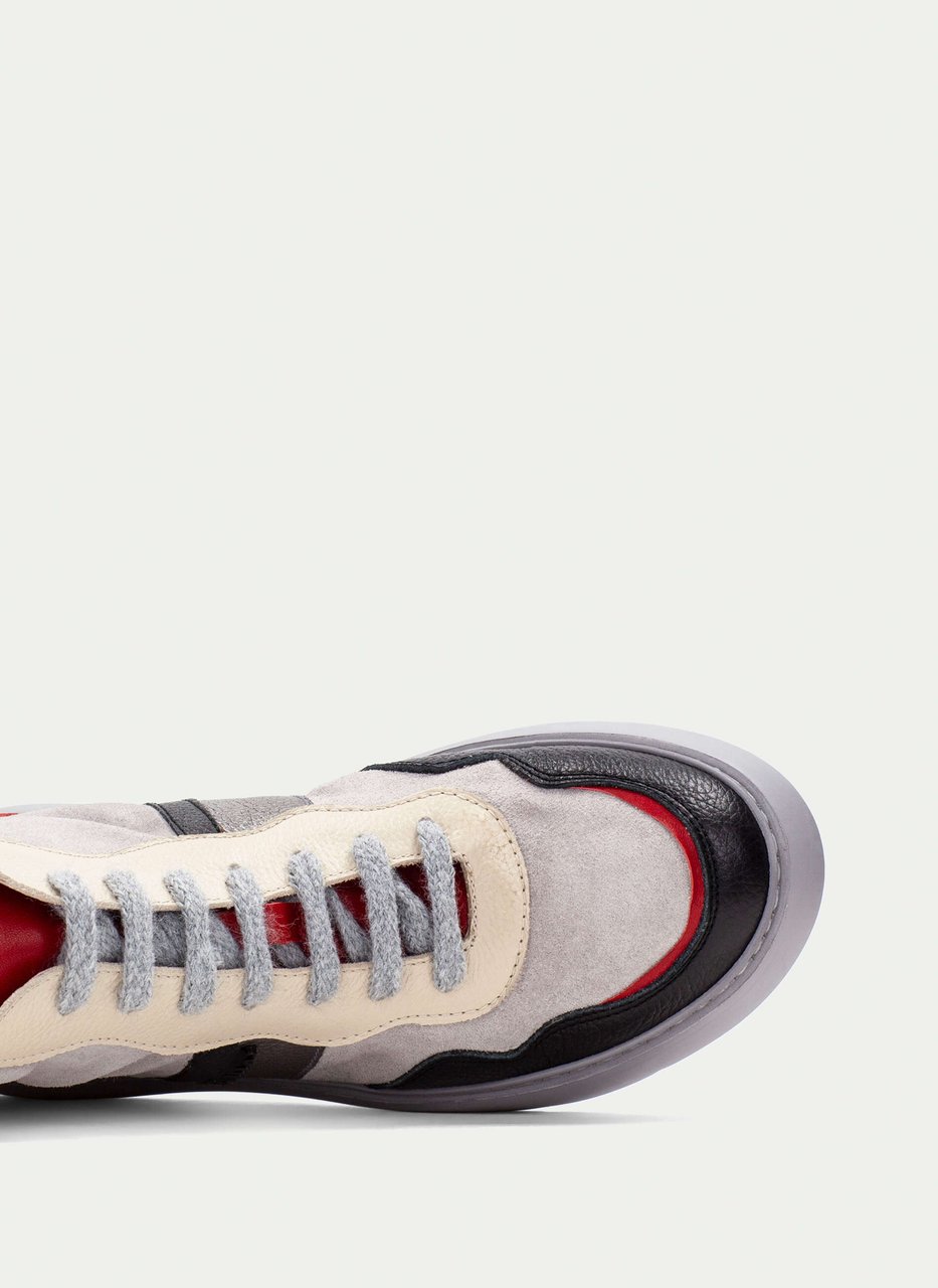 stivaletto sport oceania nero-grigio-rosso