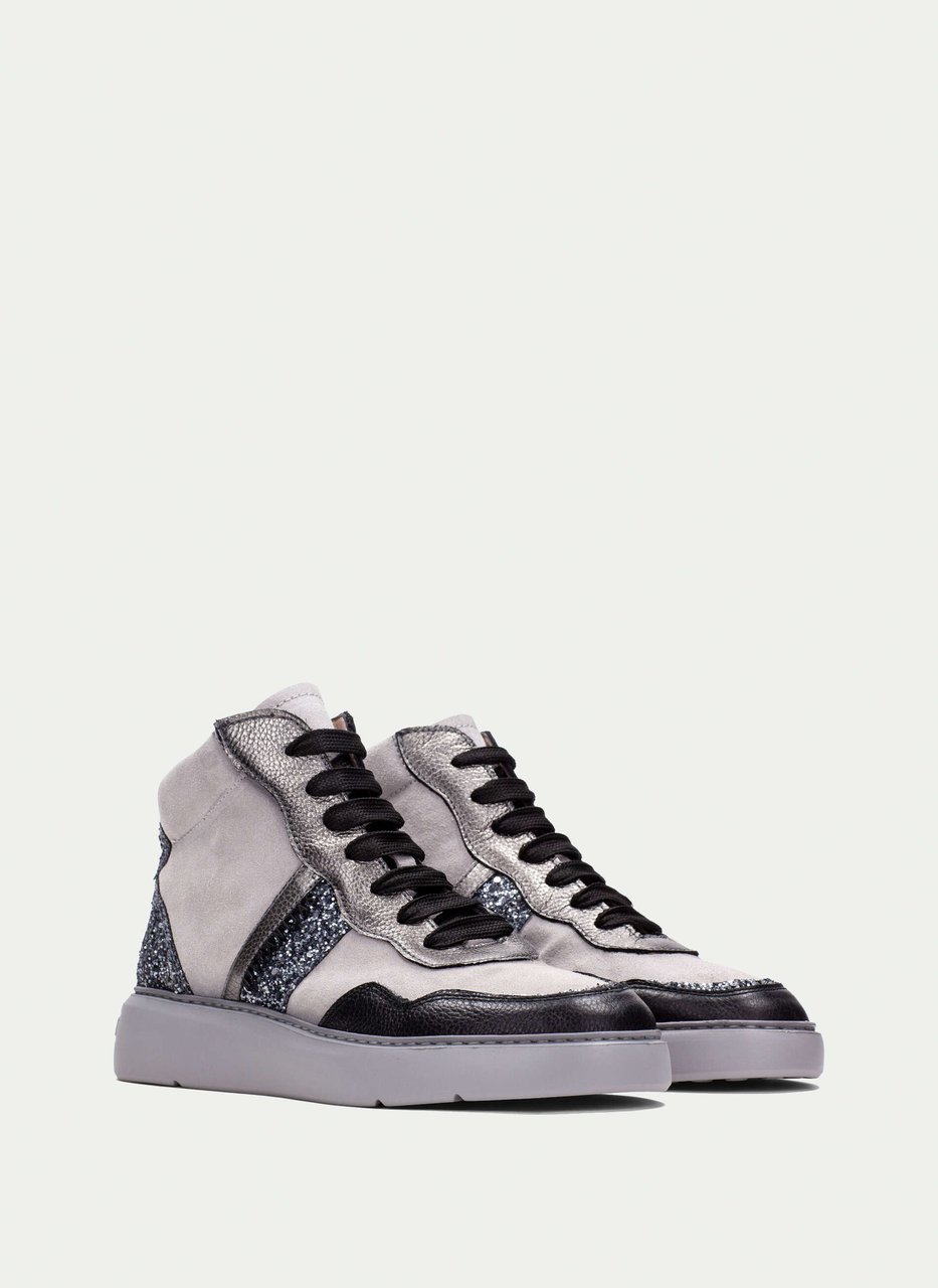 sneaker oceania schwarz-grau-glitter