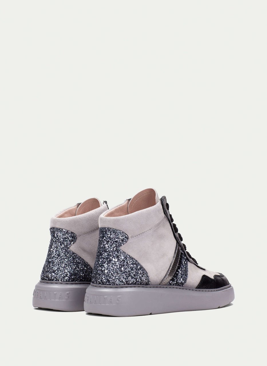 sneaker oceania schwarz-grau-glitter
