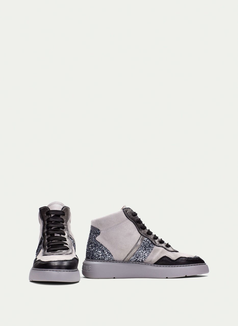 sneaker oceania schwarz-grau-glitter
