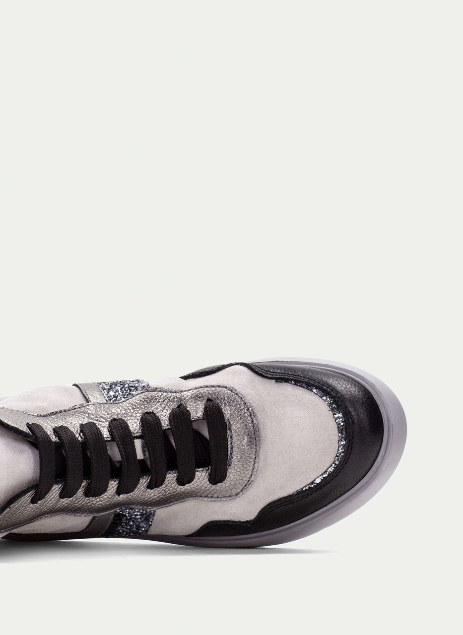 sneaker oceania schwarz-grau-glitter