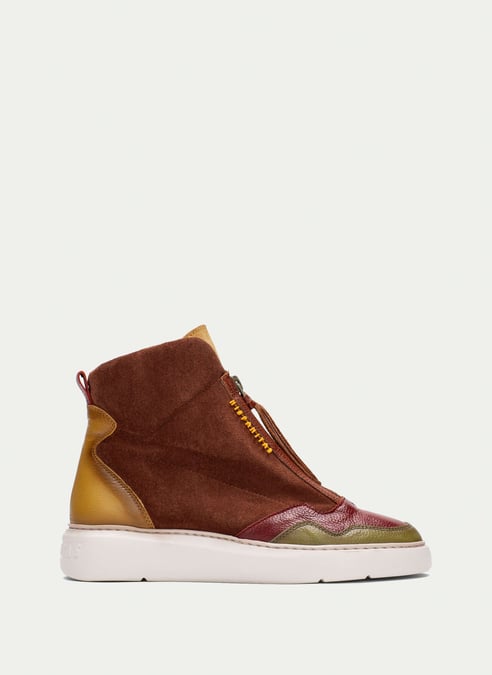 outlet sport-ankle-boot oceaniatan-mustard-olive - hispanitas