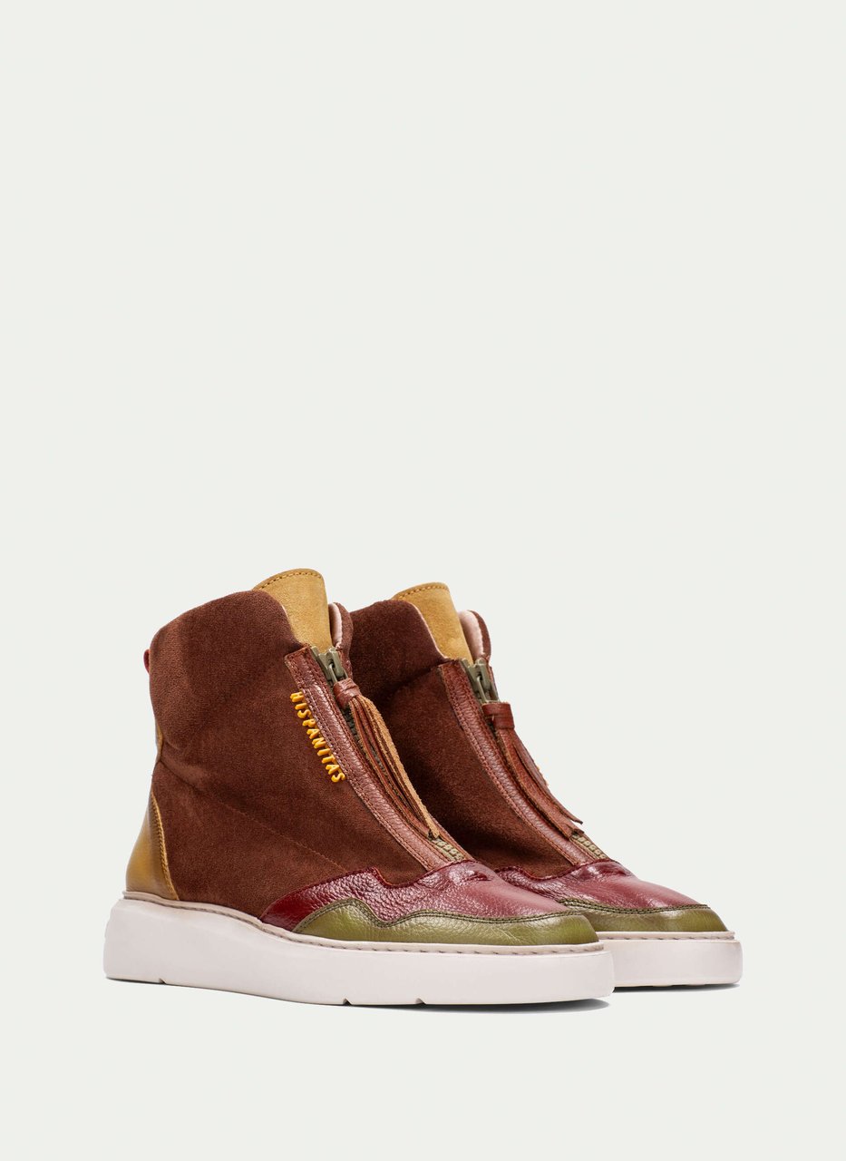 stivaletto sport oceania cuoio-senape-oliva