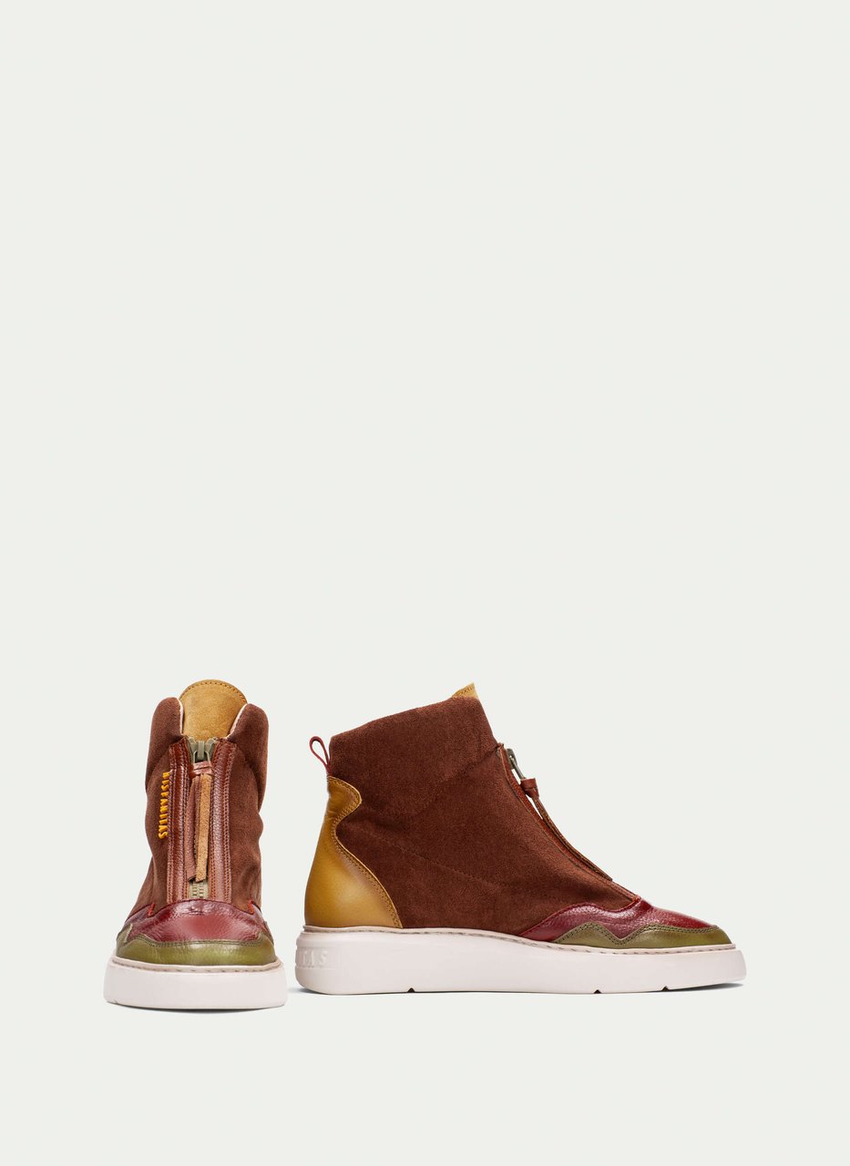 stivaletto sport oceania cuoio-senape-oliva