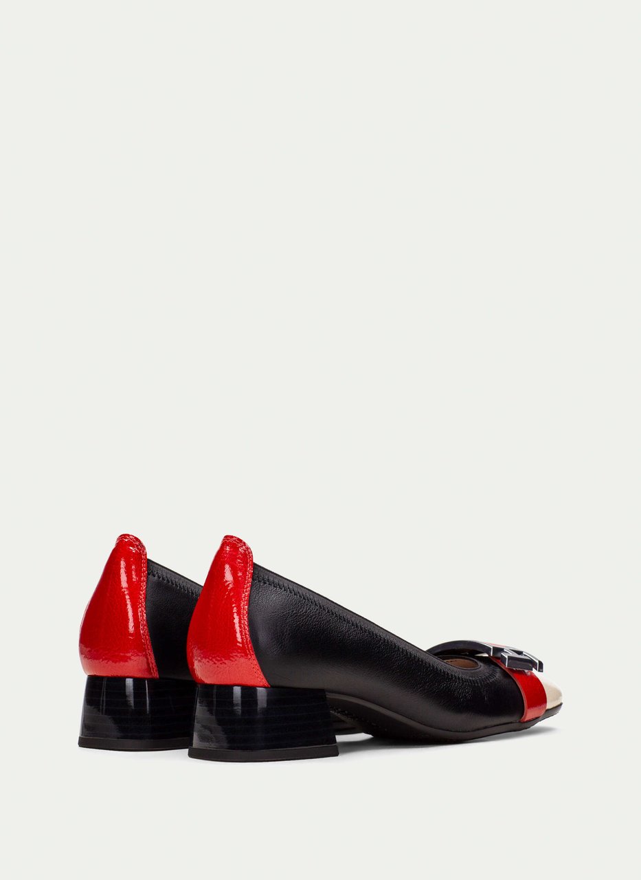 ballerinas manila schwarz-milk-rot