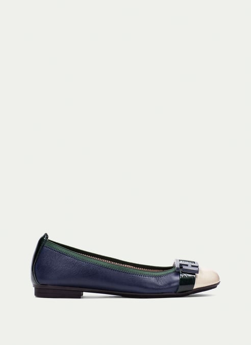 outlet bailarina basil azul-milk-forest - hispanitas