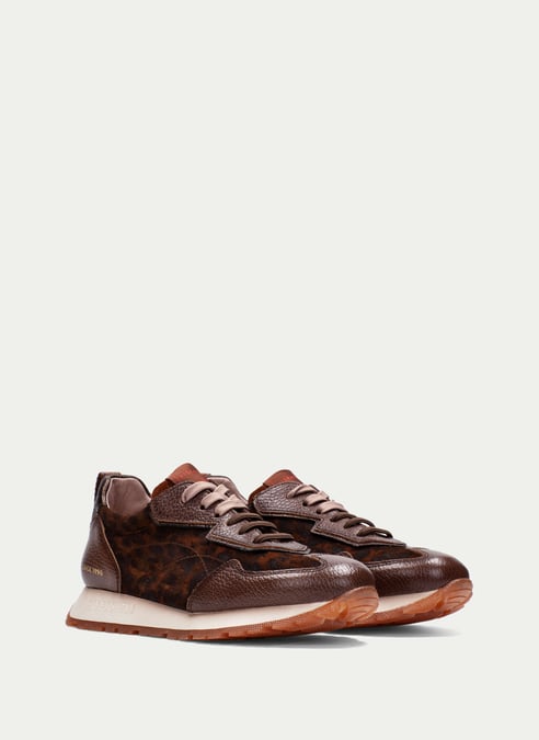outlet sneaker kansashazelnut-leopard - hispanitas