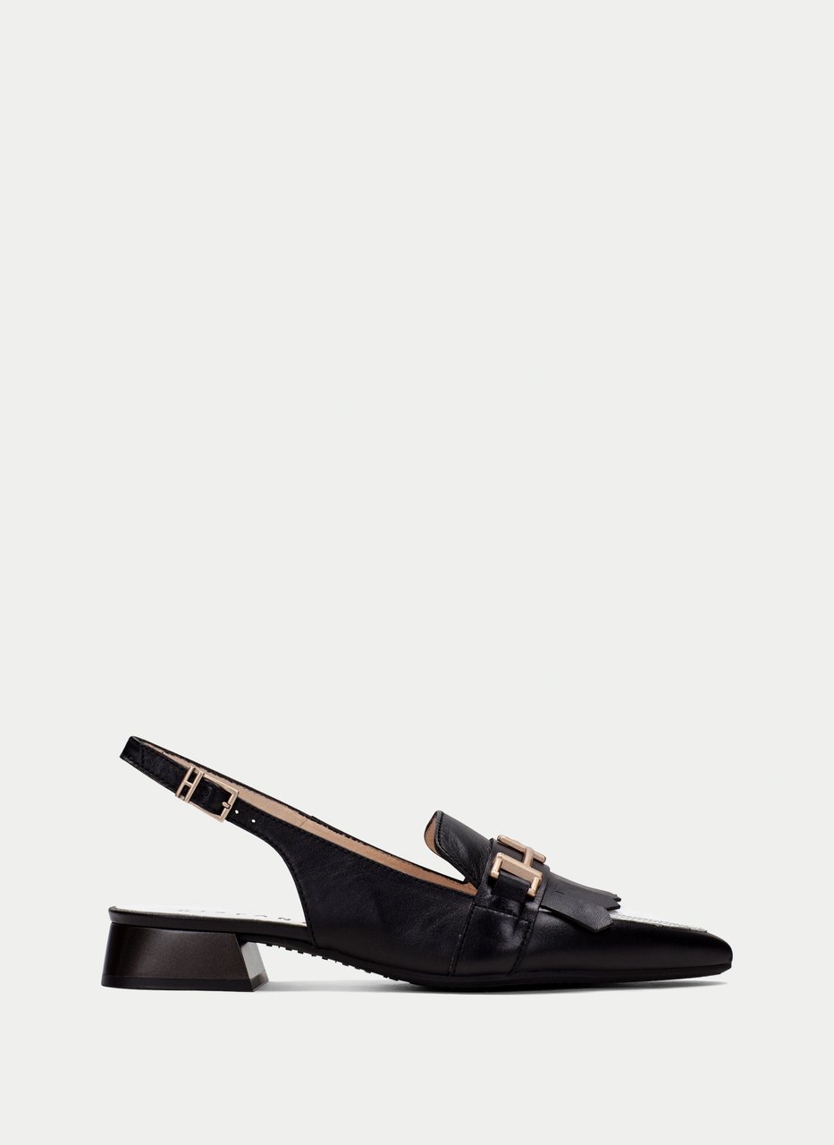 flache schuhe dali schwarz-weiß