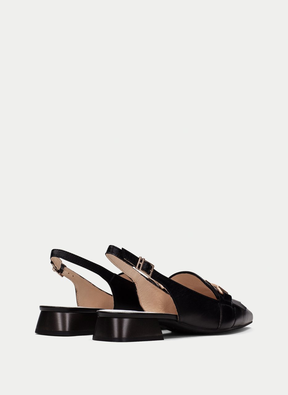 flache schuhe dali schwarz-weiß