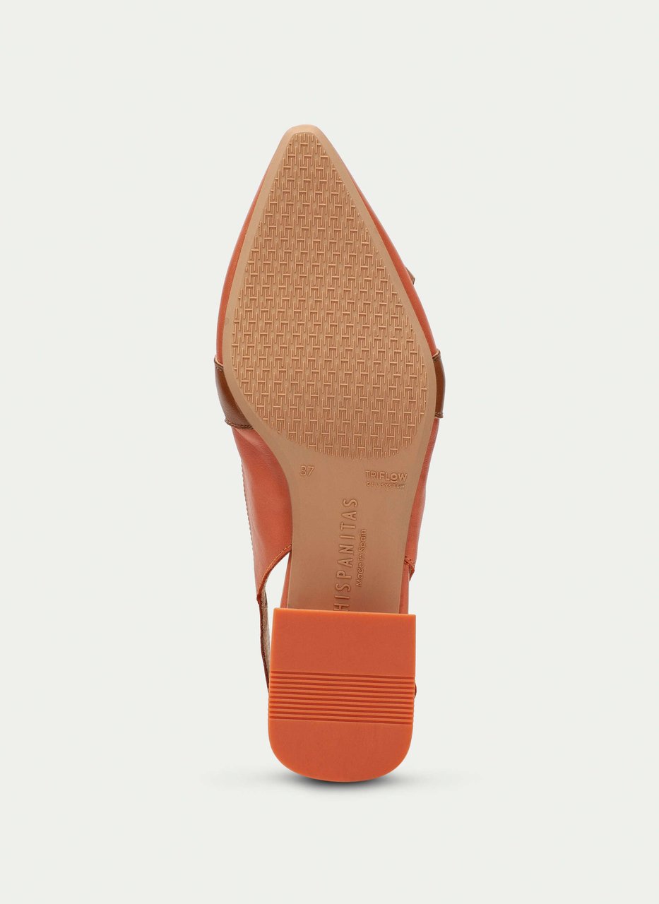 flache schuhe dali leder-koralle