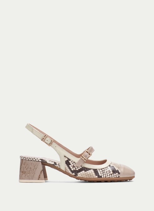 outlet senza-tacco hanoi python-taupe - hispanitas