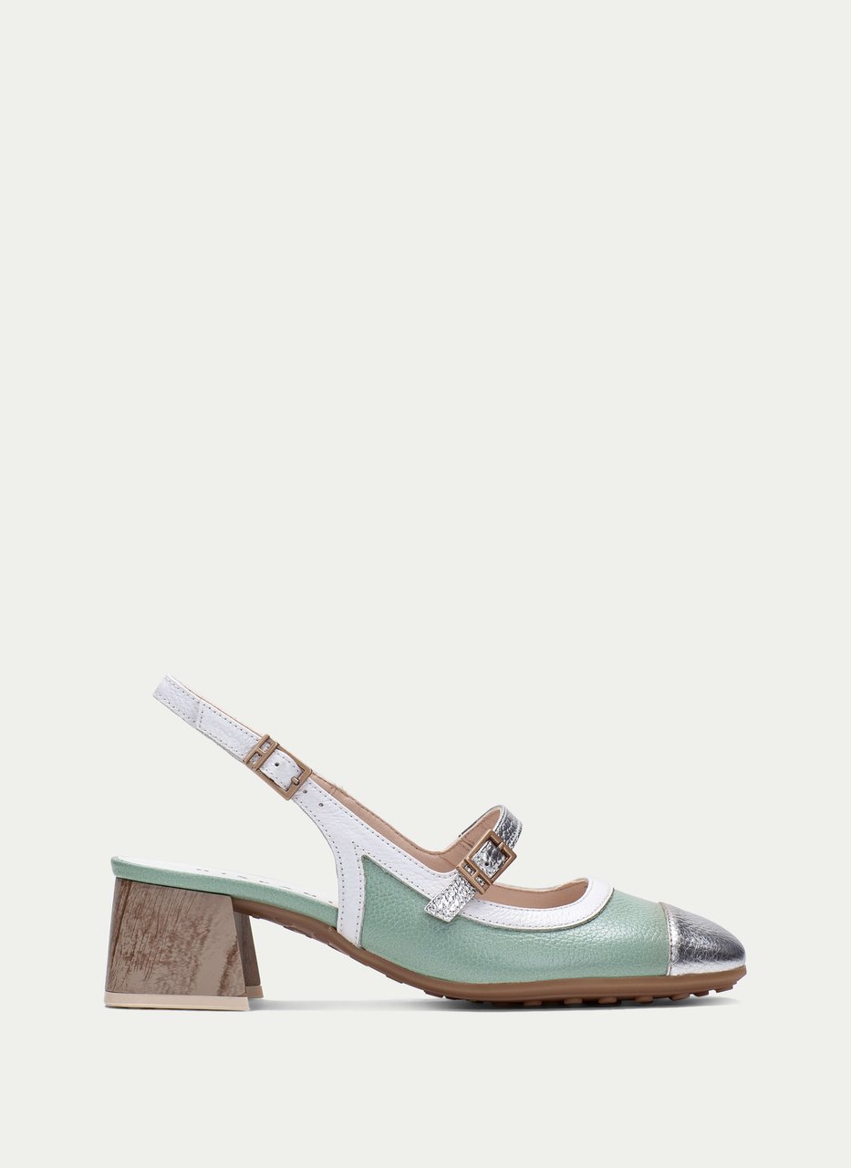 slingpump hanoi eukalyptus-silver