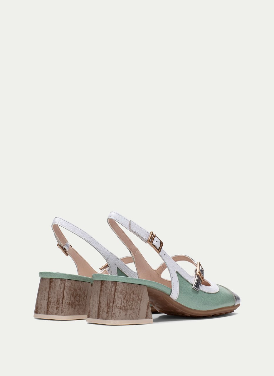 slingpump hanoi eukalyptus-silver