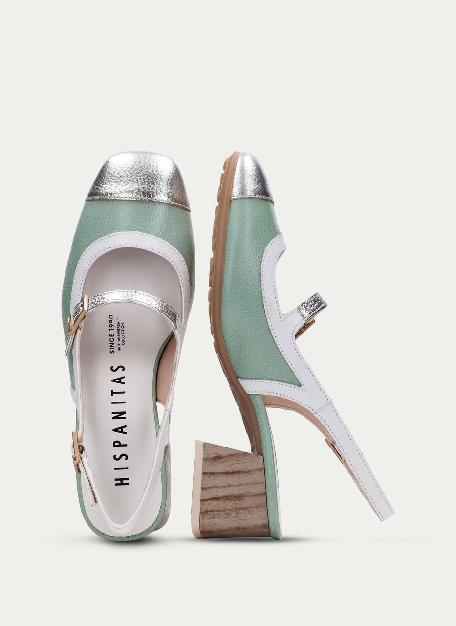 slingpump hanoi eukalyptus-silver