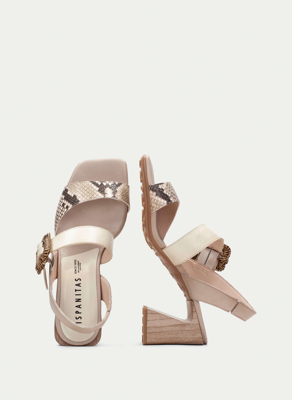 sandalen miami snake-taupe