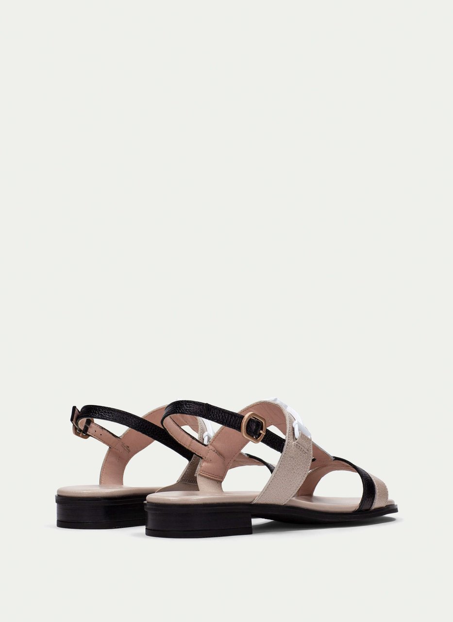 flat sandal yakarta black-taupe