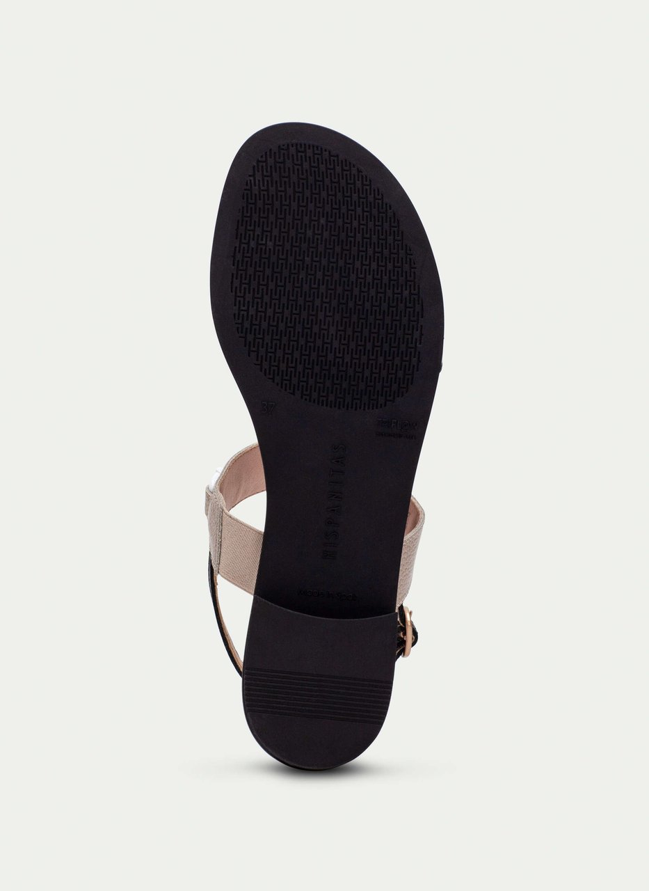 flat sandal yakarta black-taupe