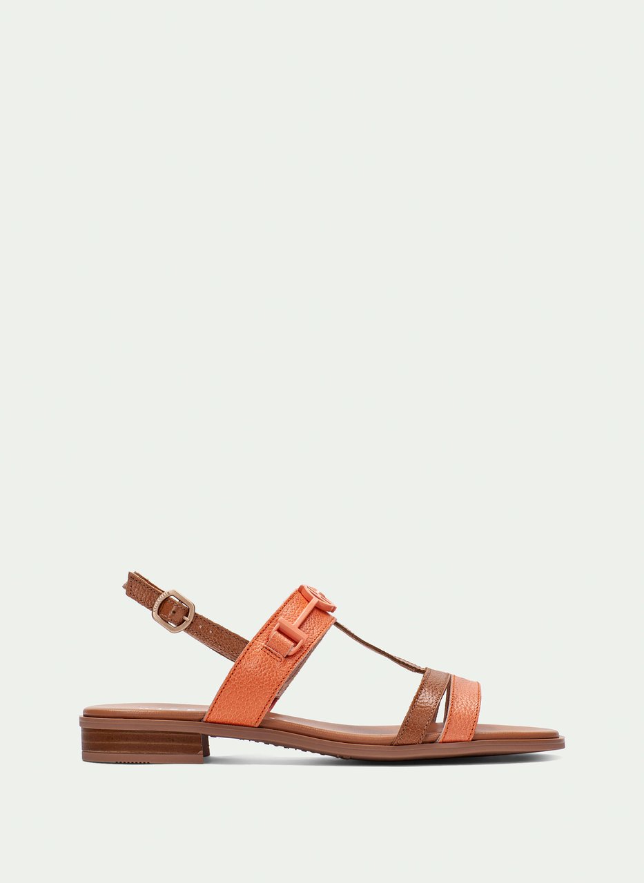 flat sandal yakarta leder-koralle