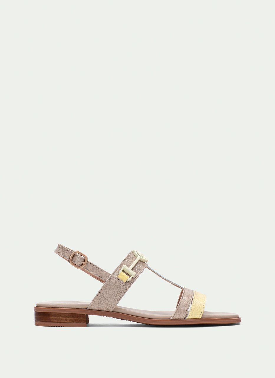 flat sandal yakarta banana-taupe