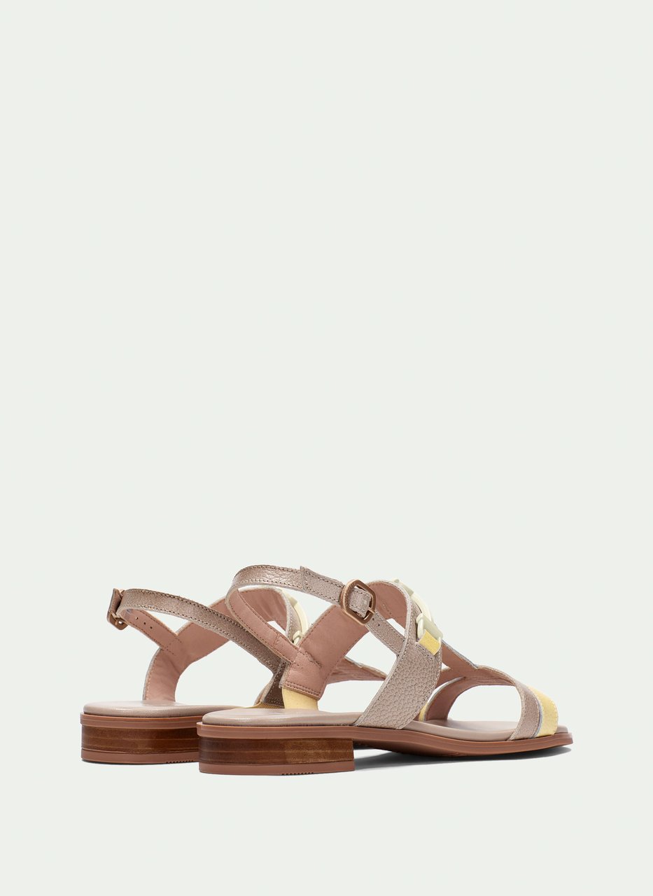 flat sandal yakarta banana-taupe