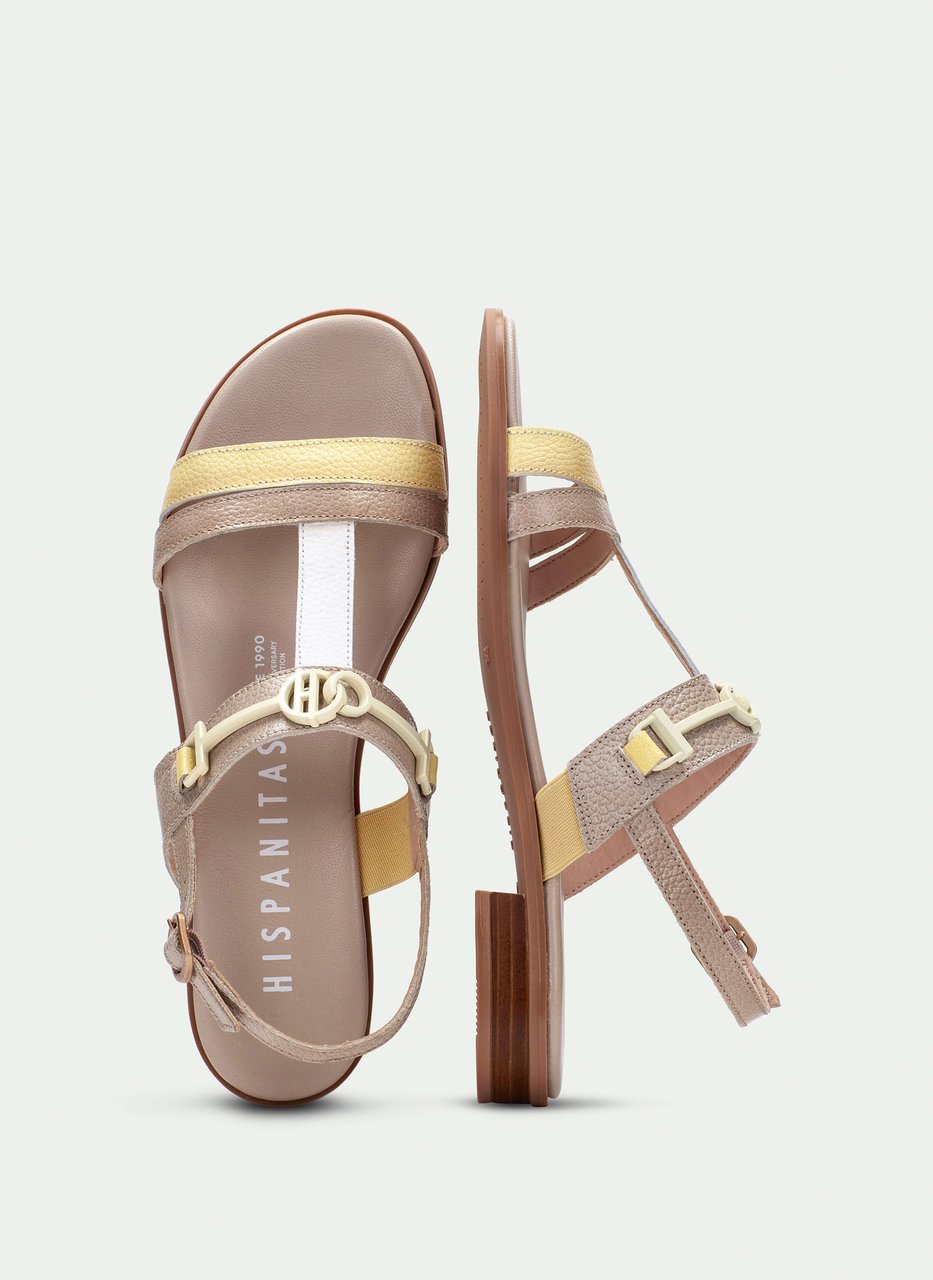 flat sandal yakarta banana-taupe
