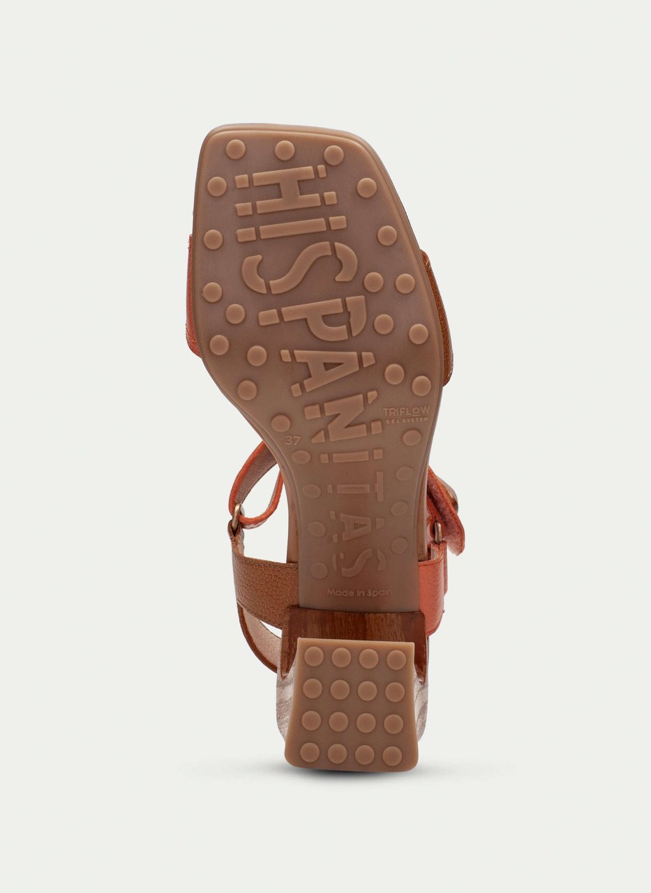sandal miami couro-coral
