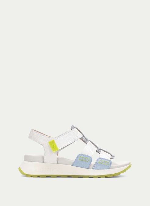 schuhe sport-sandal ambar weiß-silver-sky - hispanitas