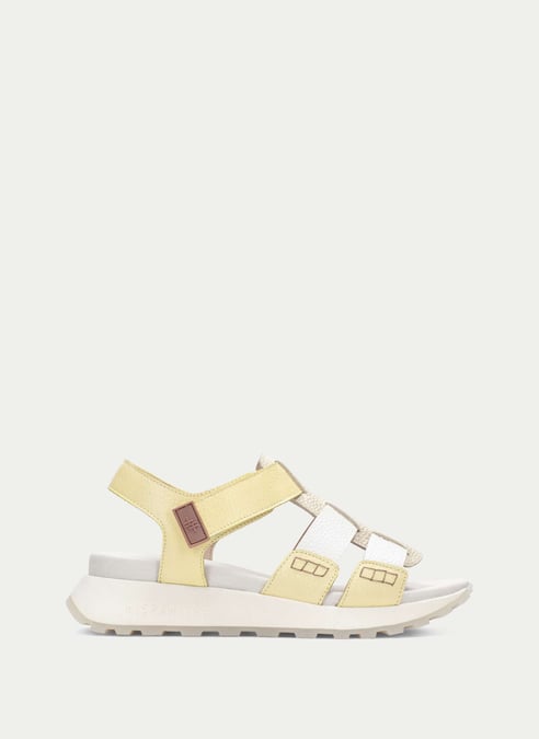 schuhe sport-sandal ambar weiß-gelb - hispanitas